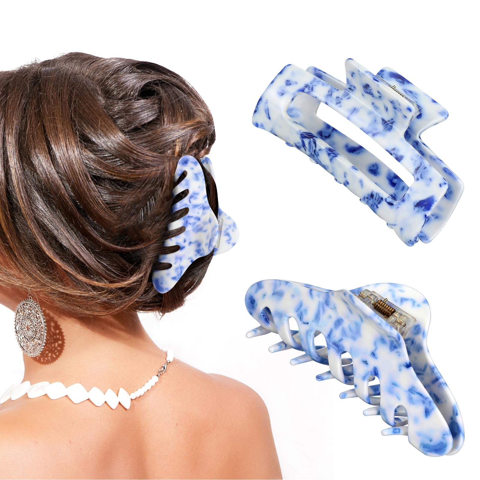 lumignon ルミニョン ヘアクリップ ブルーホワイト Lumignon ヘアクリップ 水色 ライトブルー - メルカリ