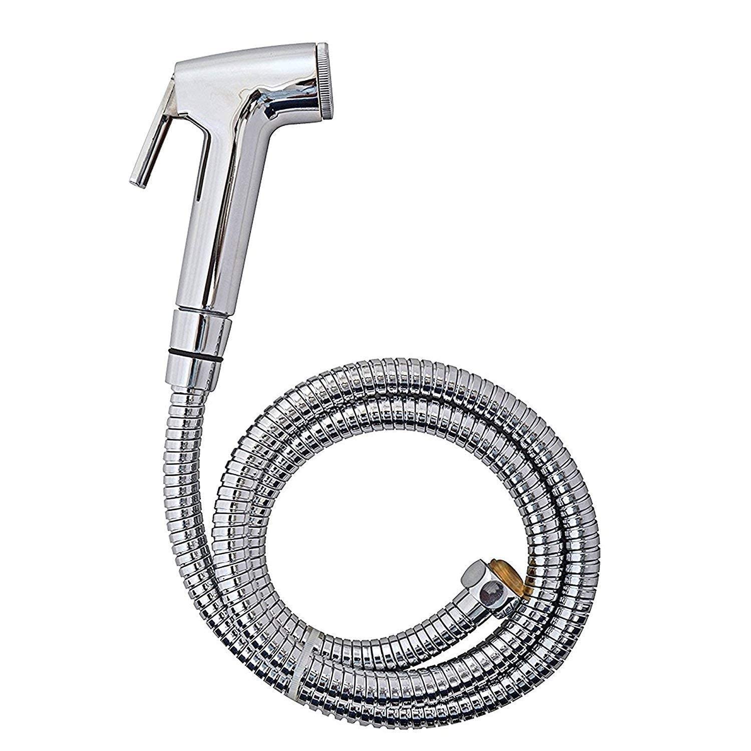 Clinton (ABS) Conti Health Faucet with 1-Meter Stainless Steel Chrome Finish Rubber Hose Pipe with Wall Hook (B09PJH74XV) Amazon Price History, Amazon Price Tracker