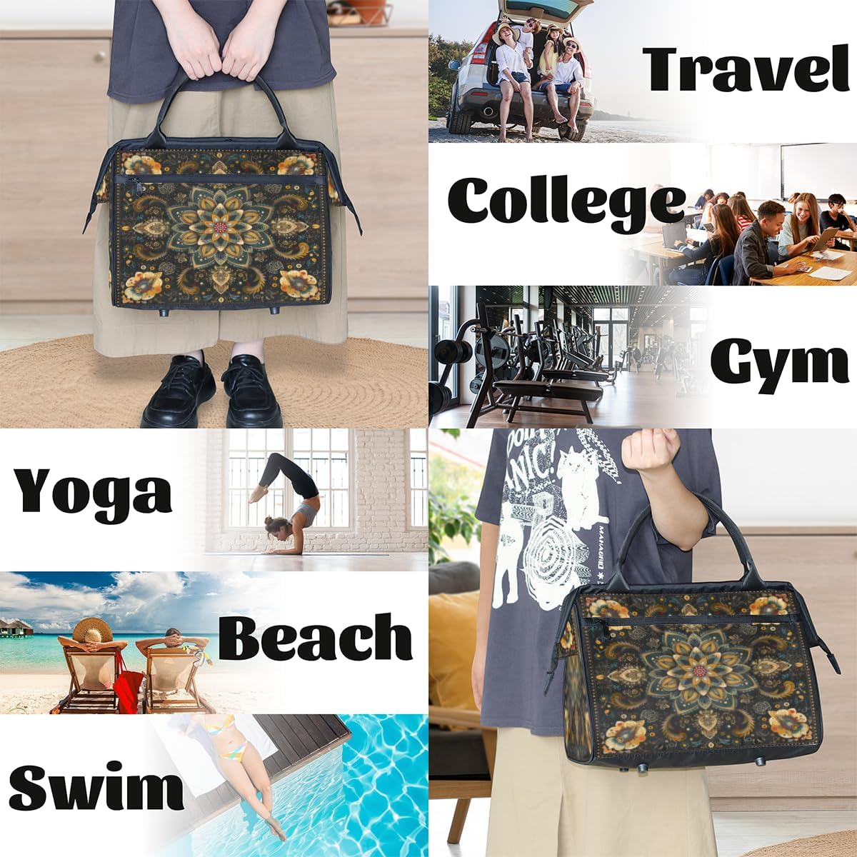 Gold Carpet Overnight Weekender Tote Bag for Women Travel Duffel Bags