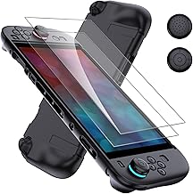 WFTE Case for NS Switch 2 Model 2025 Accessories with Protective Case Joy-Con Controller for Protective Grips Silicone Case, 2 Pieces Tempered Glass + 2 Joystick Caps 2 Scratch-Resistant