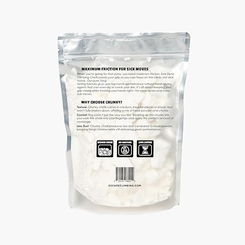 Miniatura 2 de Sick Dyno Escape Climbing Chunky Nuggets - Tiza de escalada de 7.05 oz  Tiza de escalada a granel suelta premium  Carbonato de magnisum 100% puro