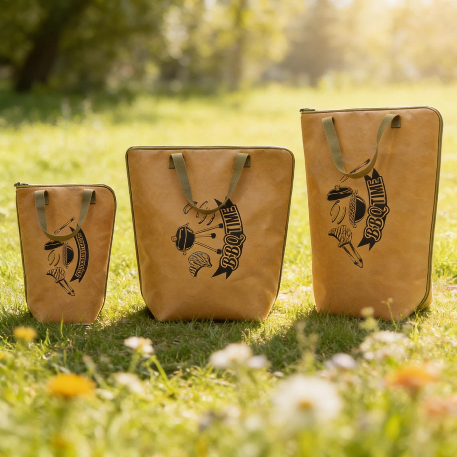 3 Stück auslaufsichere, isolierte Essensbeutel Designs für Essen im Freien und Pendeln, Reise-Lebensmittelbehälter