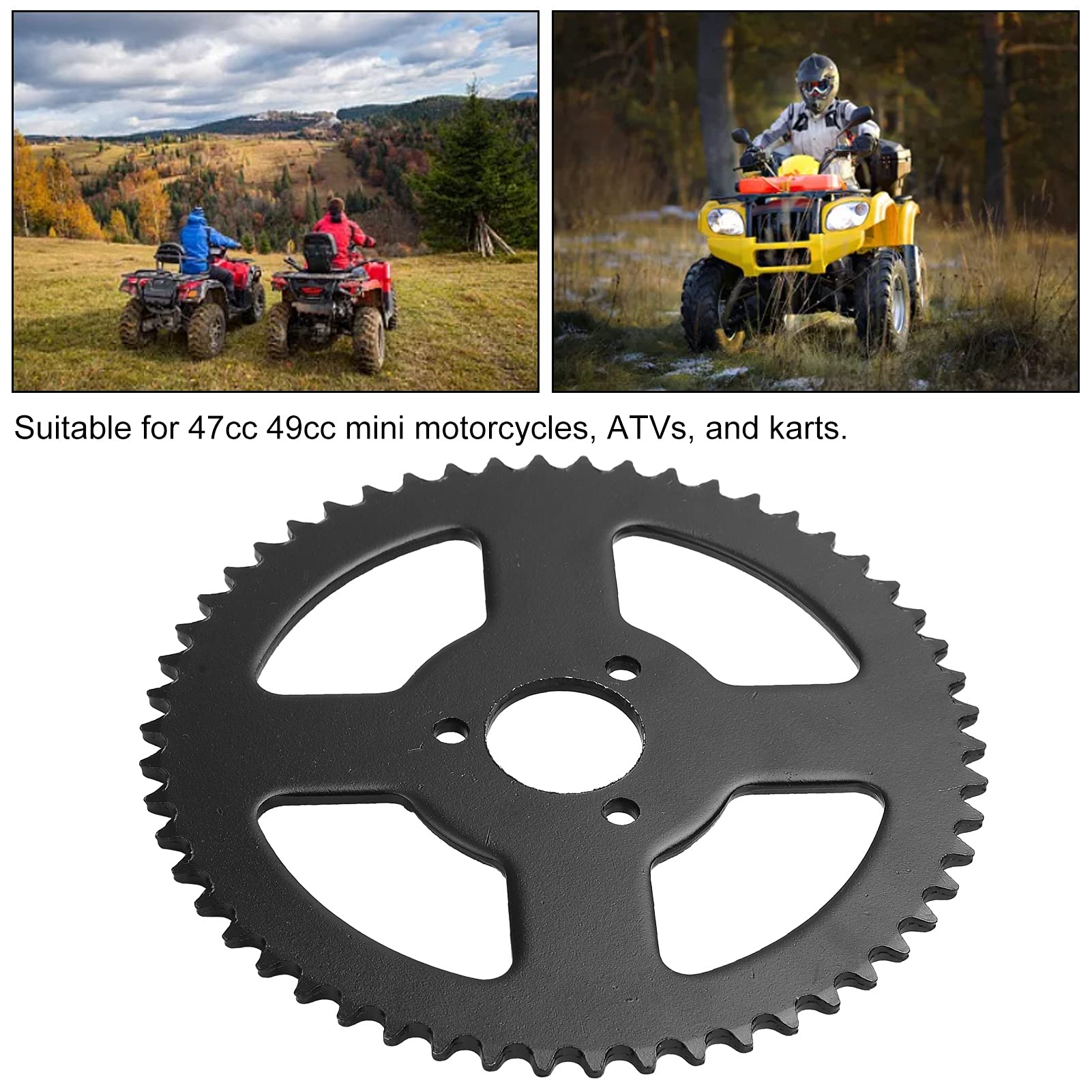 Piñón de Cadena Trasero, T8F 54T Rueda de piñón de 26 mm Piñón de Acero Resistente y Duradero para Motocicletas ATV Go-Karts