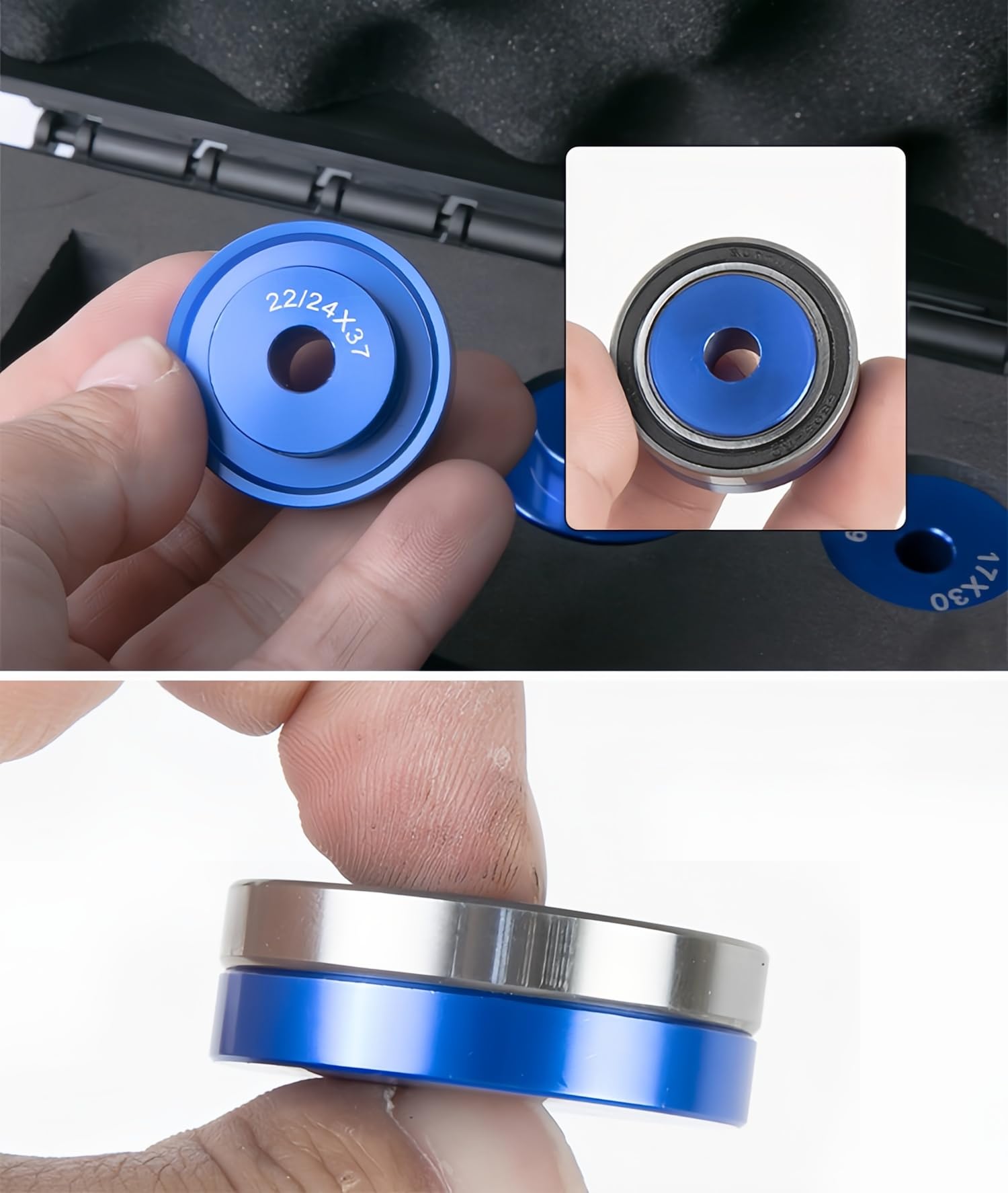 Herramienta de prensa para auriculares de bicicleta, herramienta de presión para rodamientos de auriculares de bicicleta, accesorios de instalación de prensa de soporte inferior