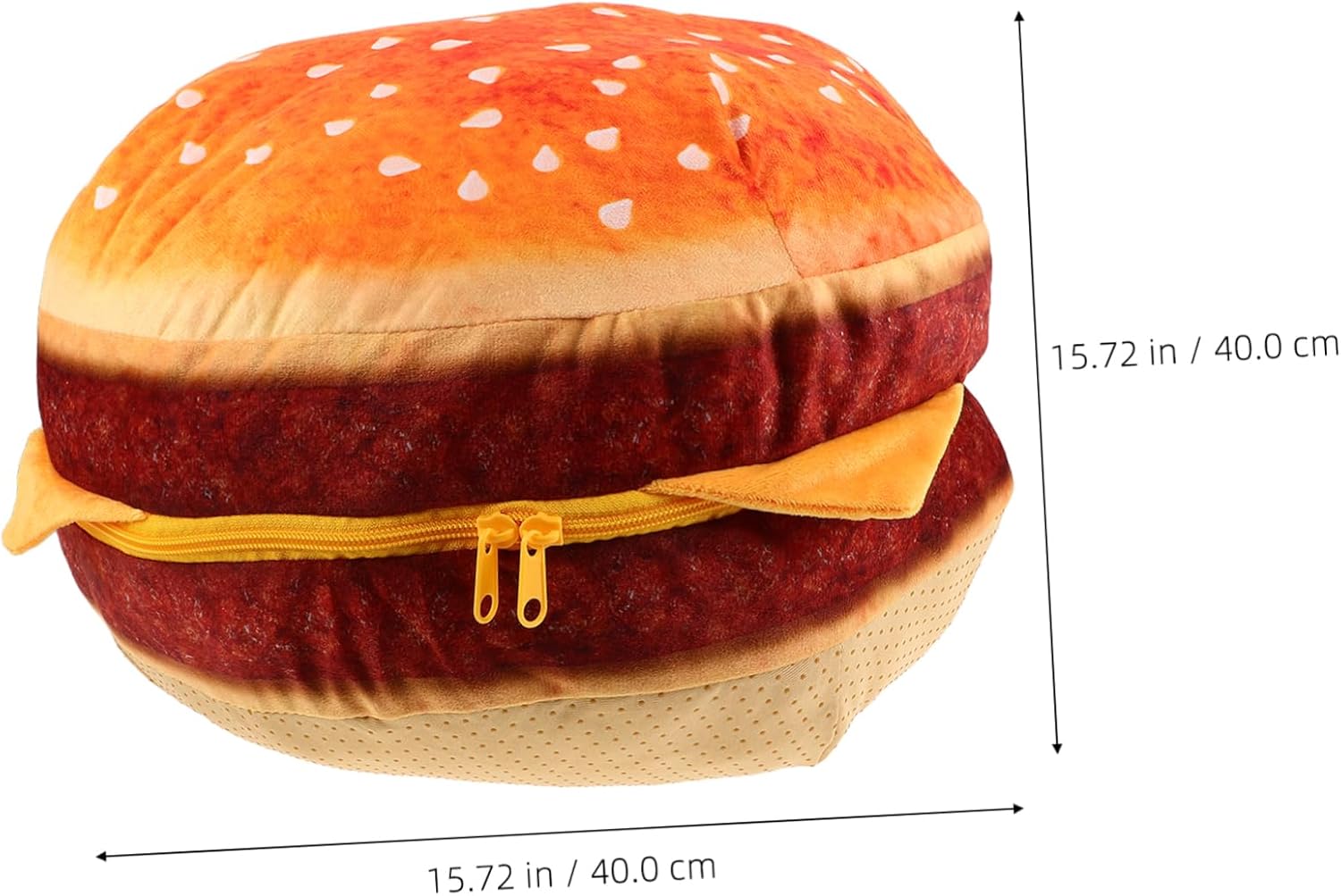 MAGICLULU Cute Hamburger Plush Pillow Soft Cheese Food Throw Cushion for Sofa Bedroom Decor Cozy Stuffed Cushion Funny Novelty