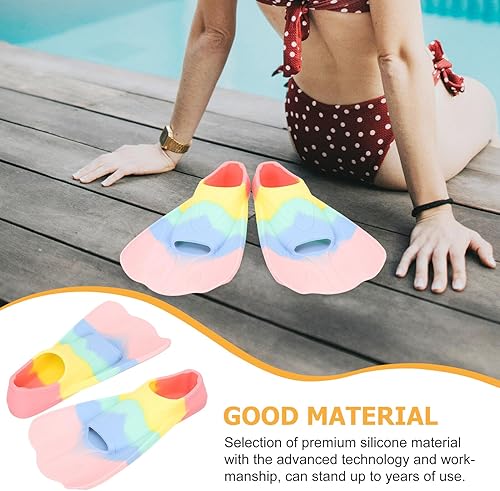 Miniatura 8 de Silicone Flexible Comfortable Flippers for Swimming Training and Snorkeling Portable Short Blade Design for Boys and Beginners