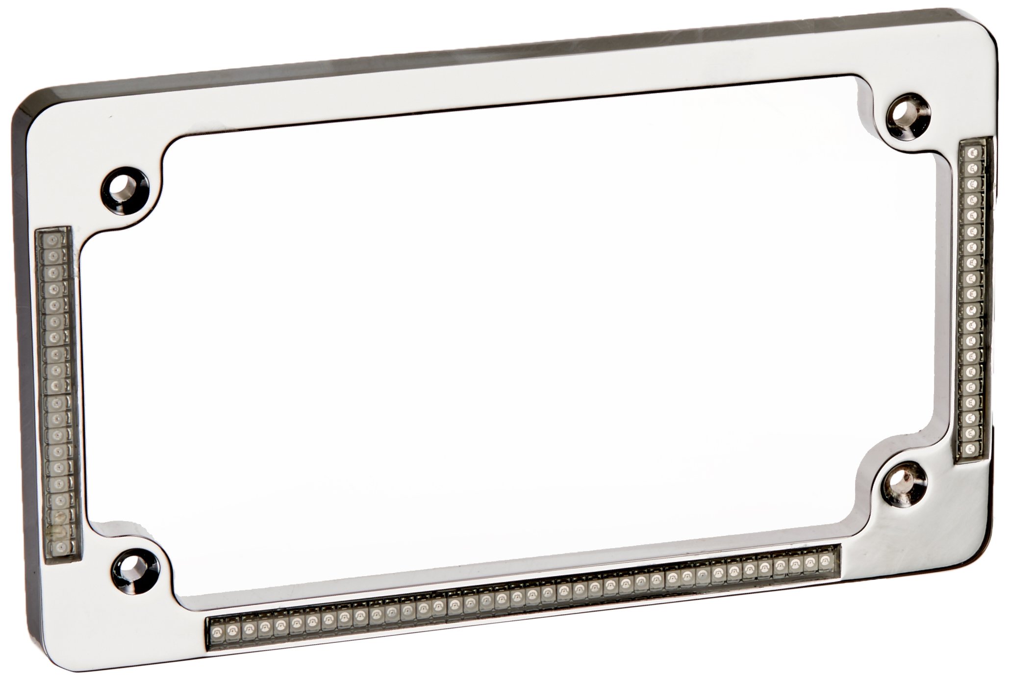 Custom Dynamics TF04-C License Plate Frame (Chrome All-In-One with Integrated Plate Light, Turn-Signals, and Brake Light)