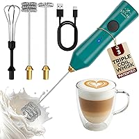 Vista 18 de Zulay Kitchen Potente varita espumadora de leche con 2 baterías Duracell – Mezclador de bebidas portátil ultrarrápido – Máquina de espuma eléctrica