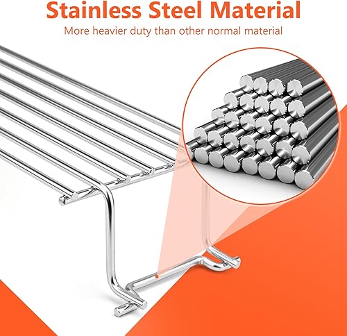 Miniatura 3 de QuliMetal Rejilla de calentamiento de acero inoxidable para Weber Spirit 200 y Spirit II 200 Series, compatible con modelos ES-210, ES-220