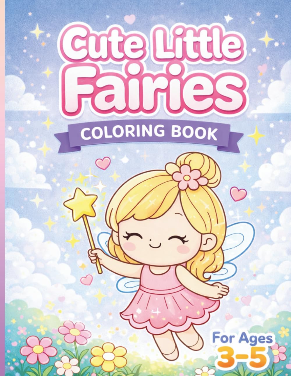 Cute Little Fairies Coloring Book: Cute and Simple Coloring Pages for Kids Ages 3–5