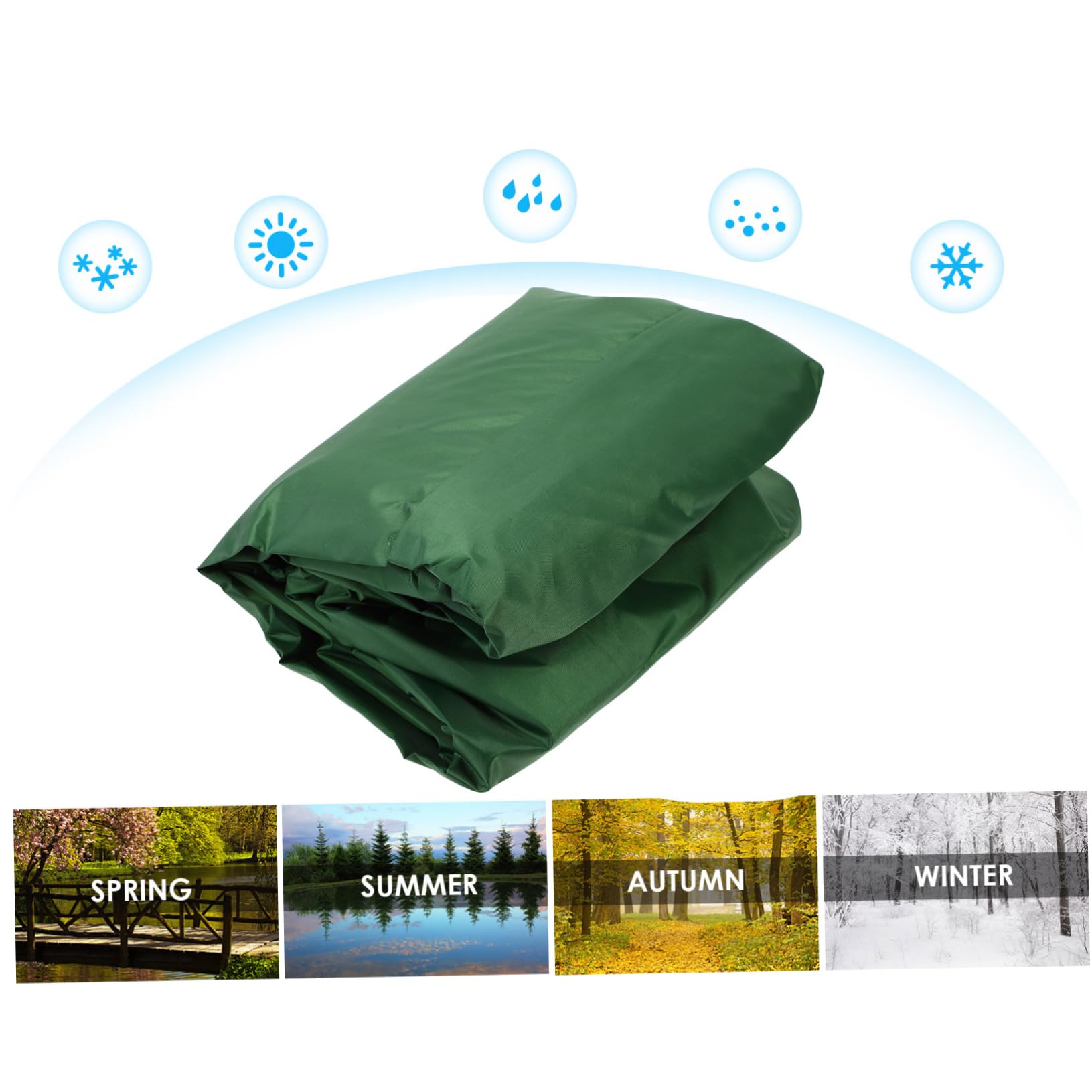 Vogelkäfigabdeckung für Draußen, Regenschutz aus Polyester, Grün