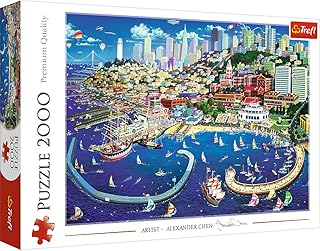 لعبة بازل شكل خليج سان فرانسيسكو من تريفل - 2000 قطعة، جميع الاعمار