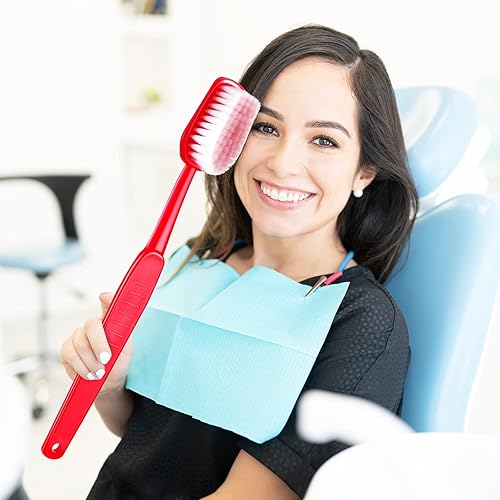 Miniatura 6 de Jexine 4 piezas de cepillo de dientes gigante de 15.75 x 1.57 pulgadas, cepillo grande de gran tamaño, enorme cepillo de comedia de Halloween,