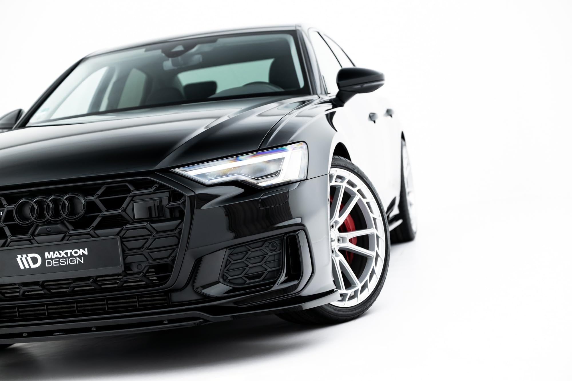 Maxton Design Frontlippe V.3 für Audi S6 / A6 S-Line C8 Limousine/Avant 2018-2026 Hochglanz schwarz