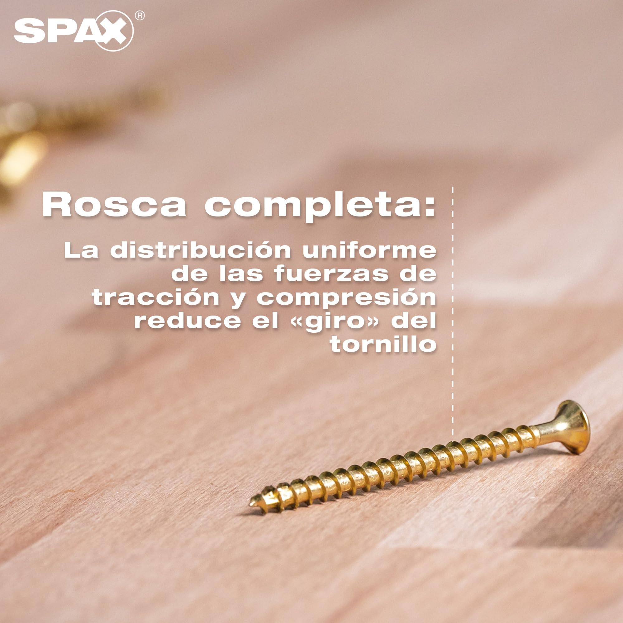 SPAX Tornillo universal 3,5 x 50 mm, 360 unidades - Tornillos para madera, rosca completa, cabeza avellanada, ranura en cruz Z2, 4CUT, recubrimiento YELLOX - 8000000286933