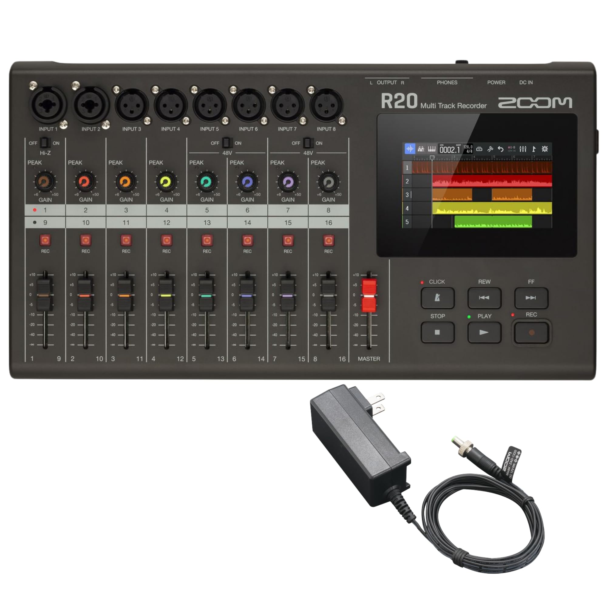 Amazon.co.jp: ZOOM(ズーム) R20 16トラックマルチトラックレコーダー