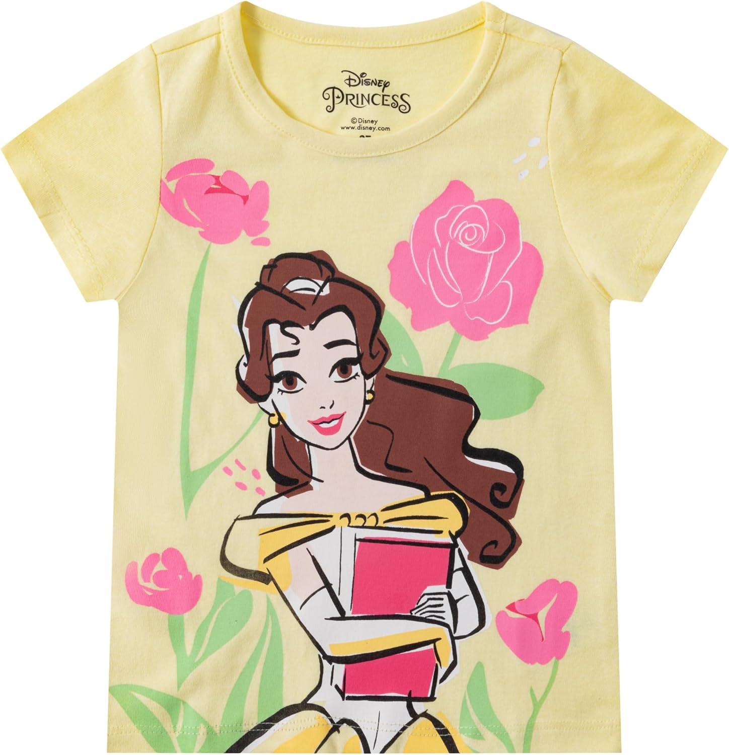 Disney Princess Ariel, Cinderella, Belle, Girls 3 Piece Short Sleeve T-Shirt for Toddler and Big Kids - Image 3