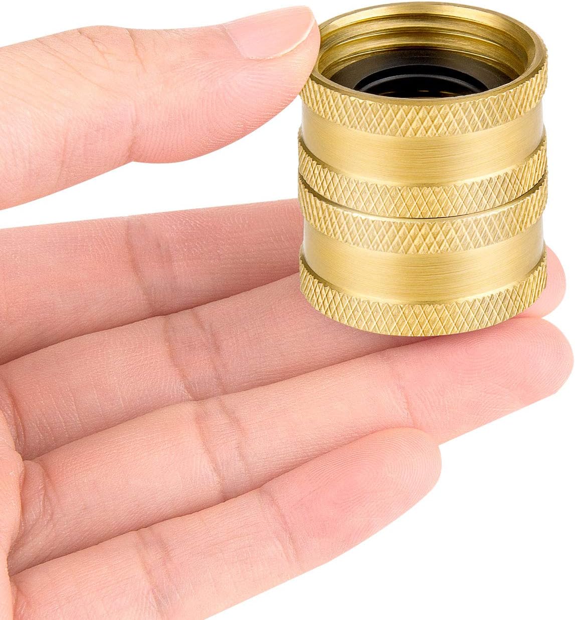 2 Pack 3/4 Inch Garden Hose Adapter And 4 Pcs Washers, Double Female With Dual Swivel For Connector The Male Hose