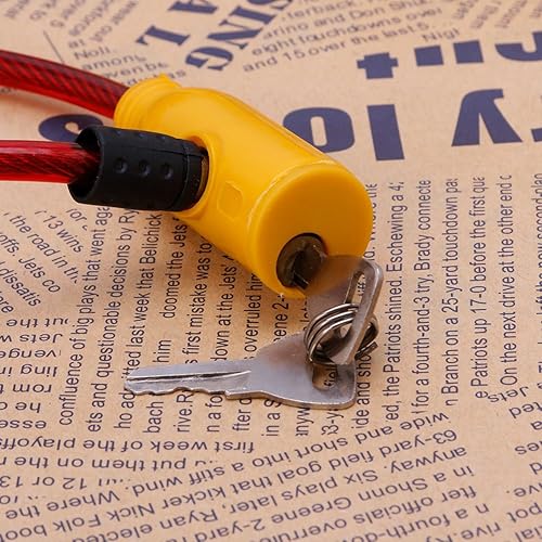 Miniatura 6 de 8x640MM Ciclismo Cable antirrobo bicicleta Scooter Bloqueo de seguridad con 2 llaves