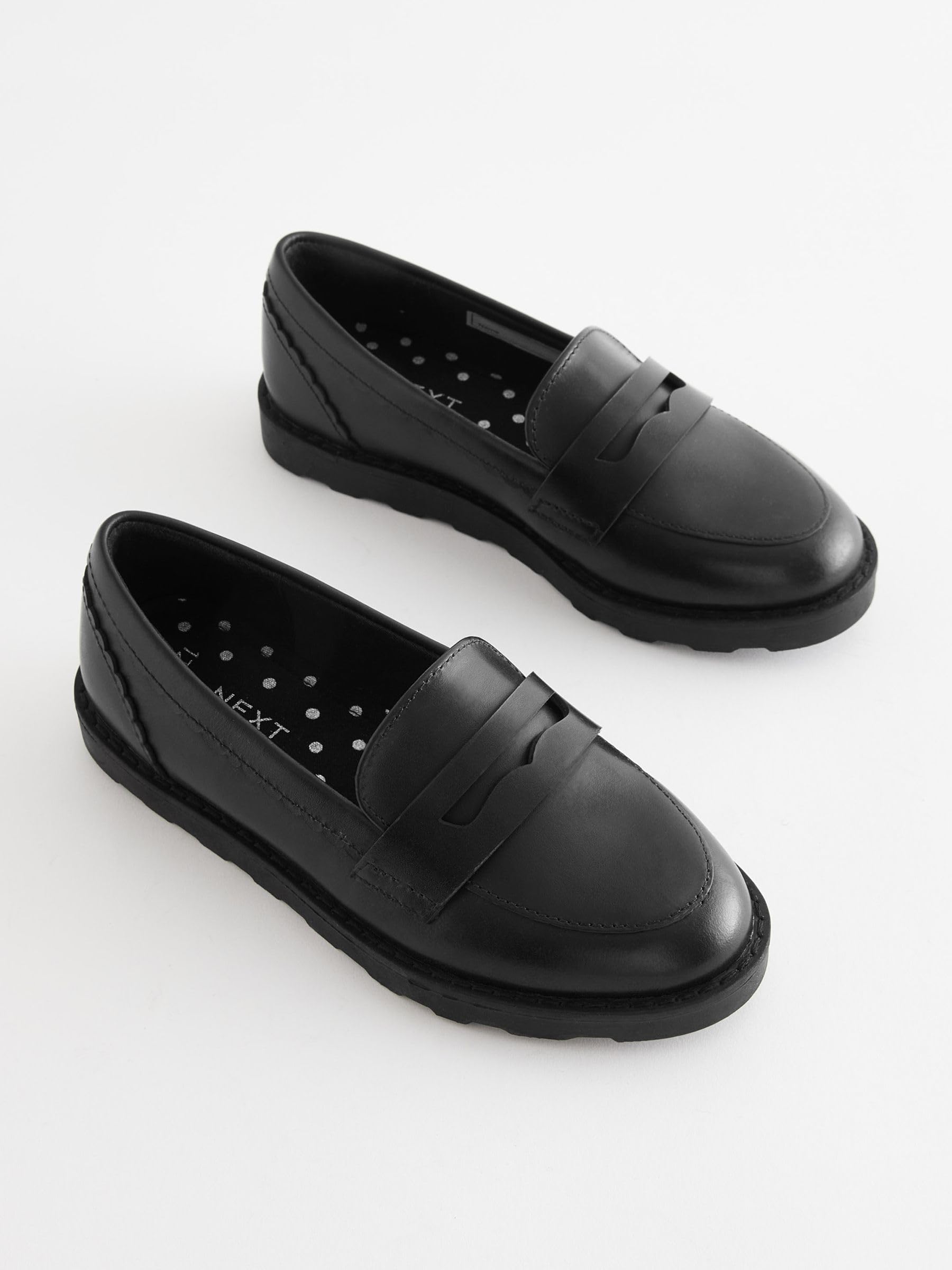 NEXT Fille Mocassins d'école en Cuir