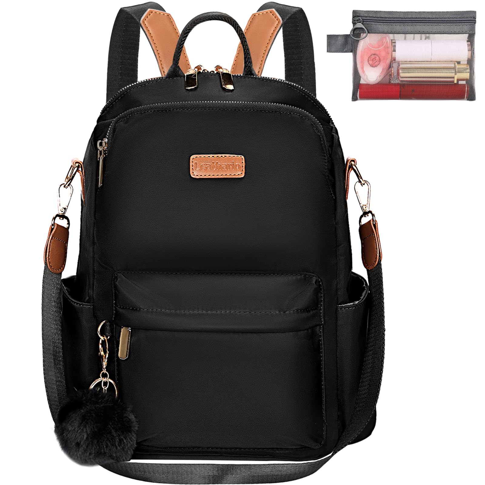 Leathario Zaino Donna Antifurto e Impermeabile, Zainetto, Zaini, Borsa Donna per Ufficio, Lavoro, Università, Viaggio