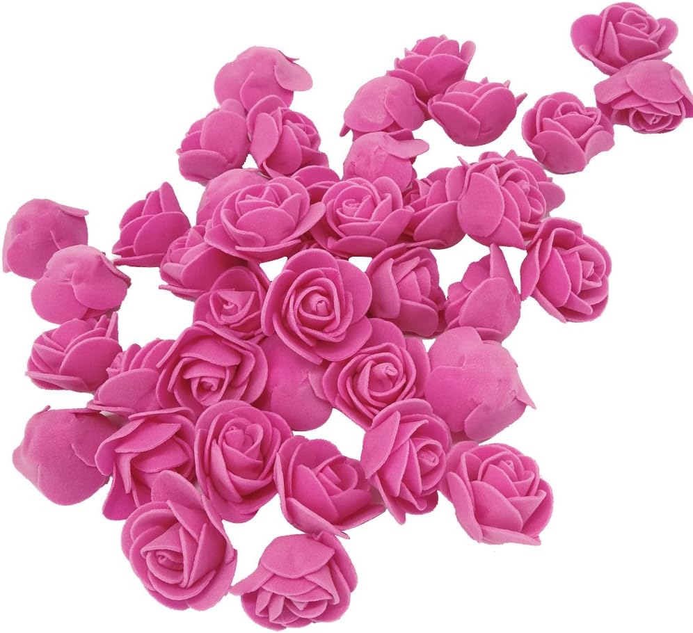 Amazon.com: J-Rijzen Artificial Flowers 100PCS 3CM Mini Fake Roses for ...