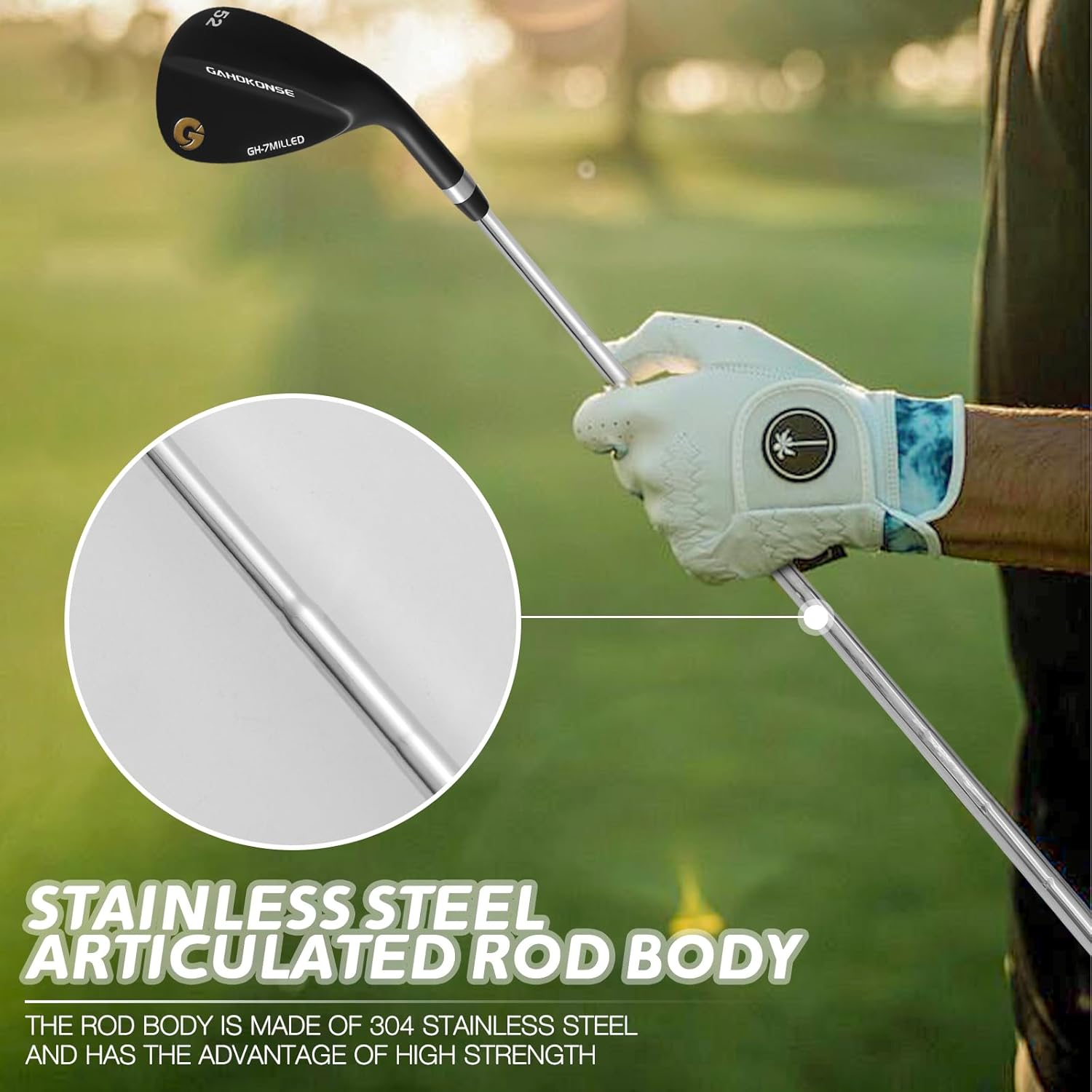 Premium Full Face Golf Wedge Set Right Hand – 52/56/60 Degree Forged Sand Wedge, Lob Wedge & Gap Wedge for Men, CNC Milled for Max Spin & Control