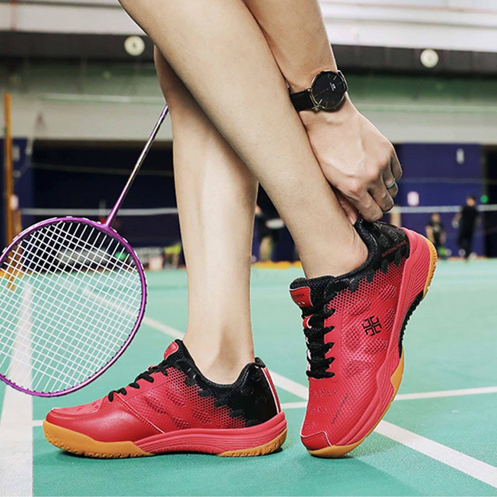 Zapatillas de bádminton para Hombre, Zapatillas Tenis Pickleball, Ligeras Entrenamiento en cancha Cubierta, Deportivas para ráquetbol y Squash