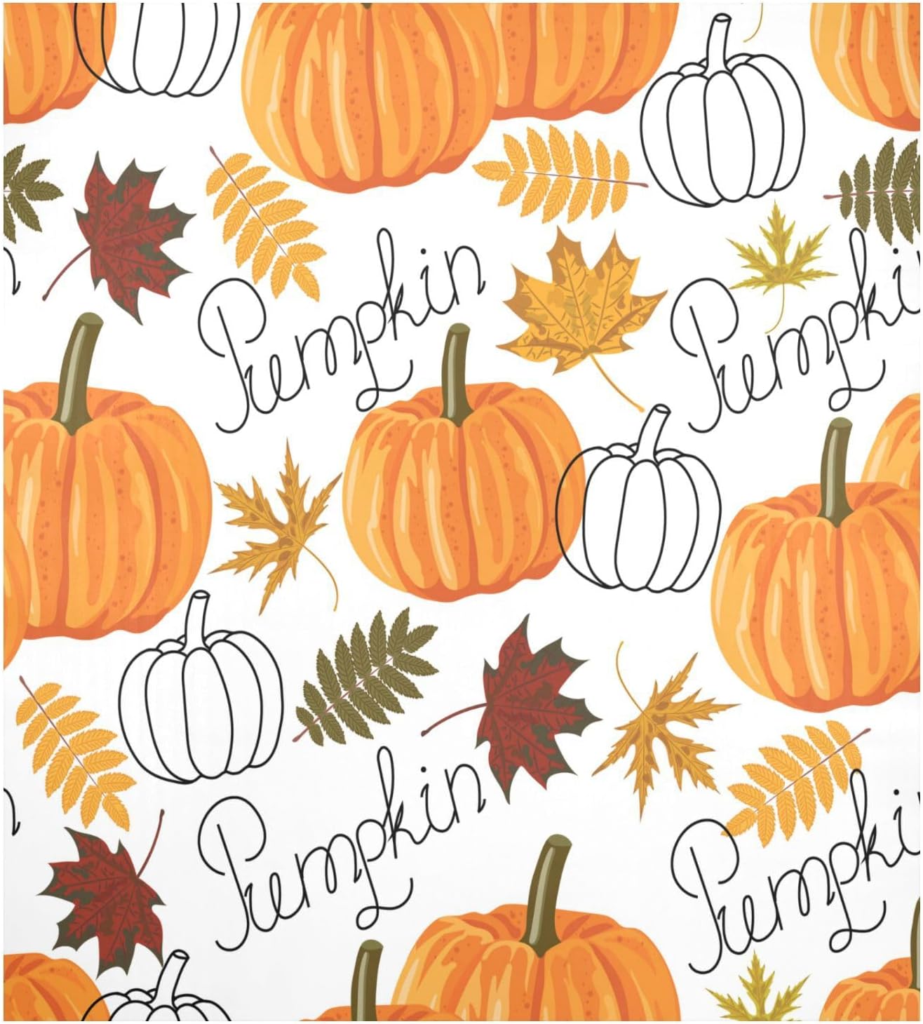 Pumpkin Leaf Fall Autumn Dishwasher Magnet Cover, Refrigerator Door Cover Magnectic Sticker Kitchen Panel Decal Appliances Decor 23x26inch