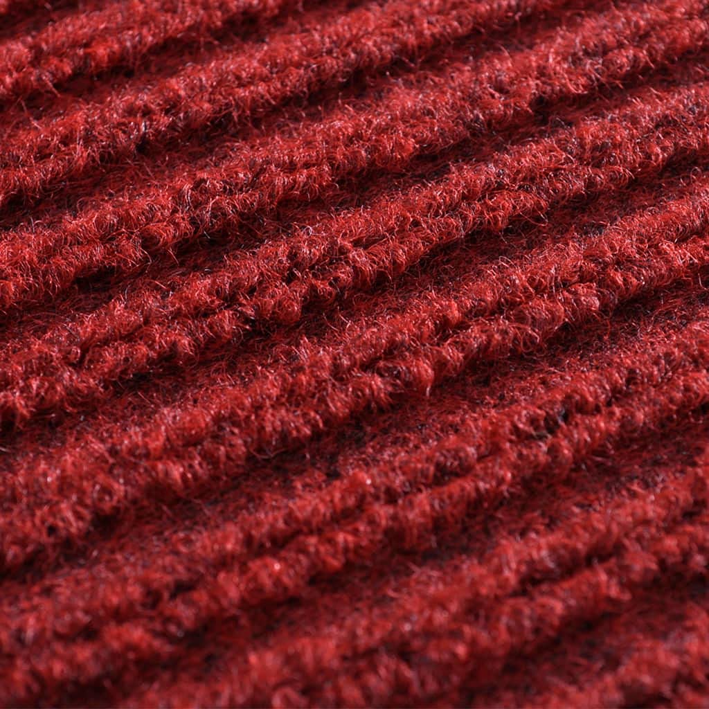 Felpudo de PVC rojo, 117 x 220 cm, con parte inferior antideslizante, alfombrilla de retención de suciedad para entrada y oficina, alfombra de suelo duradera, fácil de limpiar y flexible