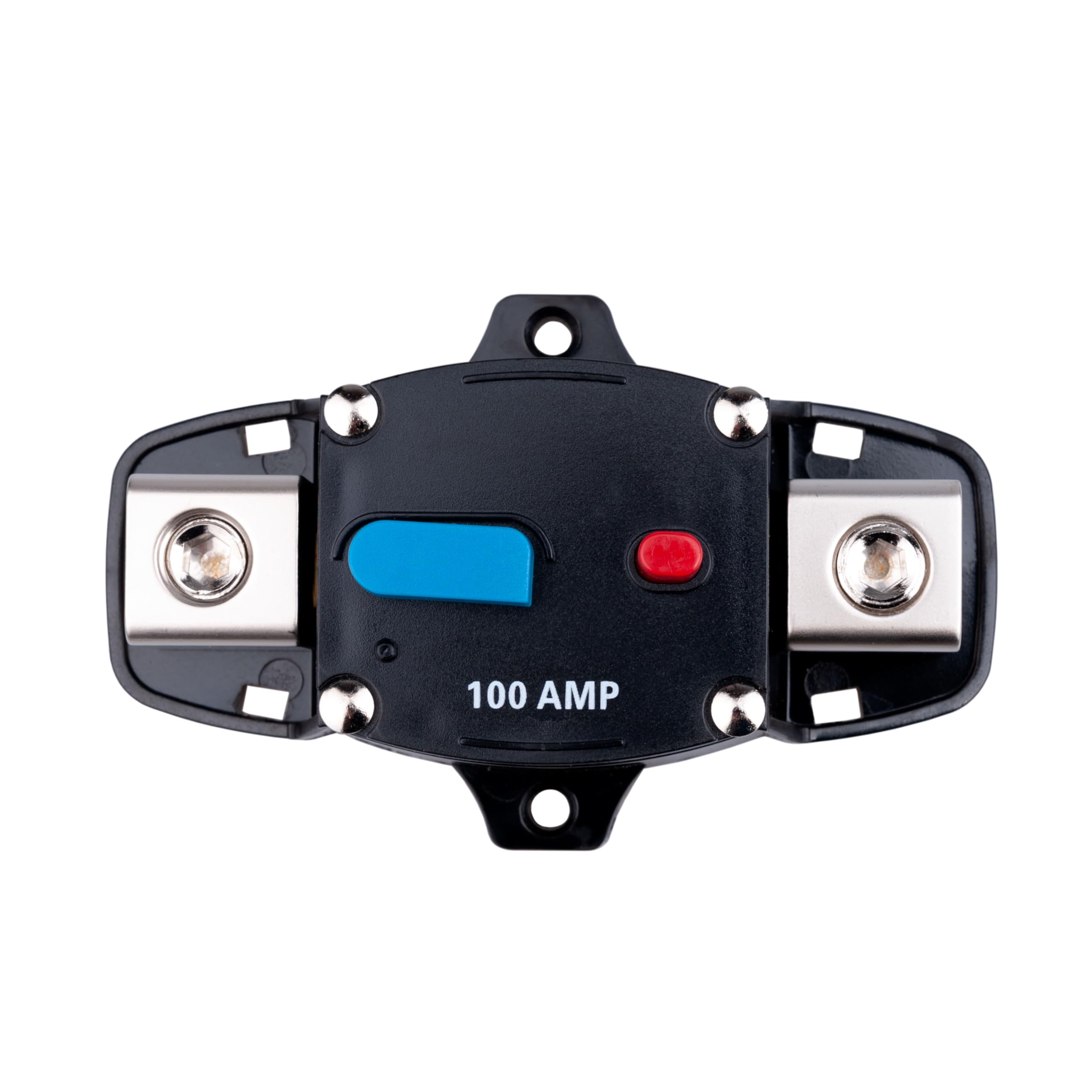 Disyuntor de 100 AMP 100A con Portafusibles En Línea de Recuperación Automática Bloque Inversor Reiniciable DC 12V-48V Manual para Motor de Arrastre Audio para Coche Automóvil Marina RV Barco Camión