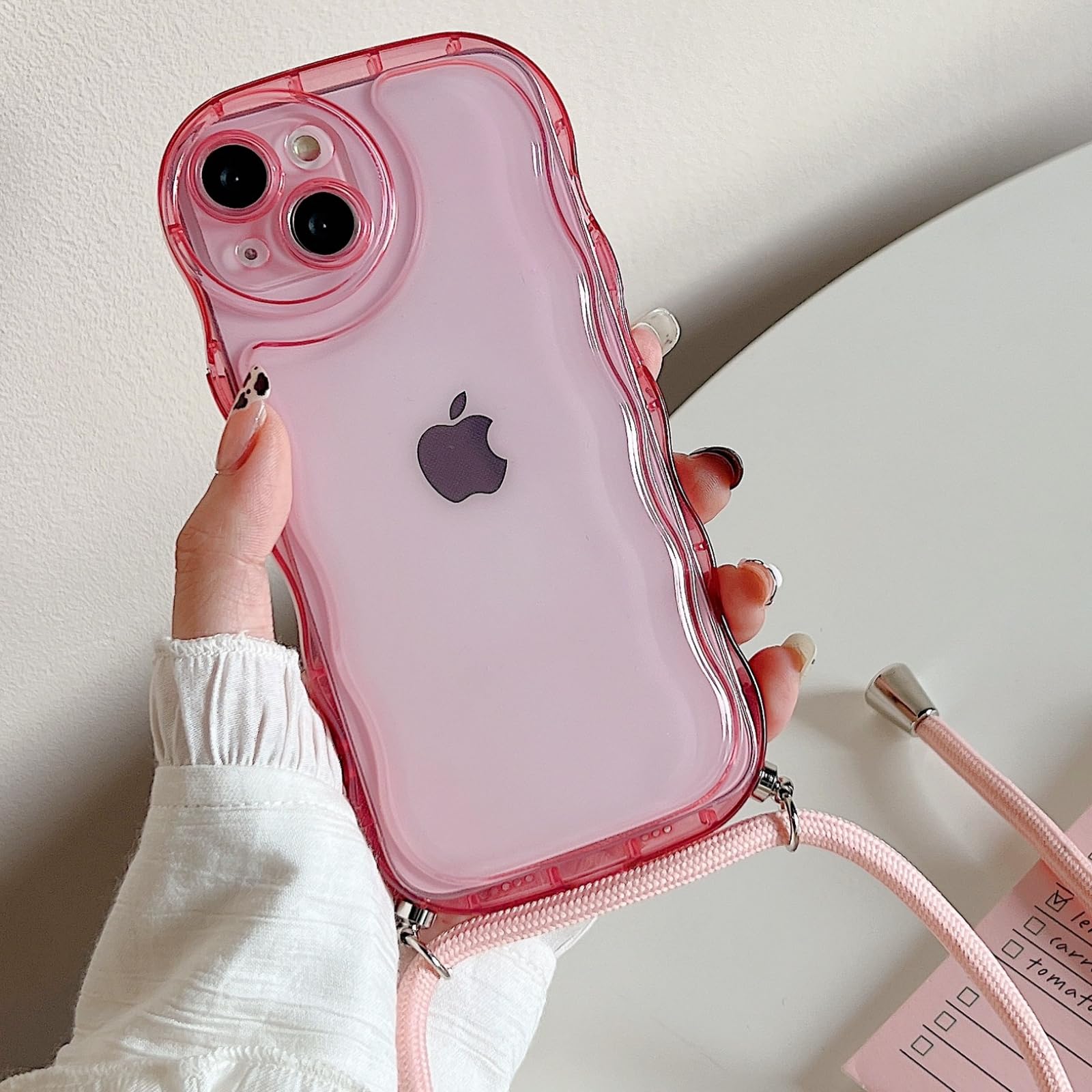 Amazon.co.jp: うねうね iphone ケース13 ショルダー 透明ケース