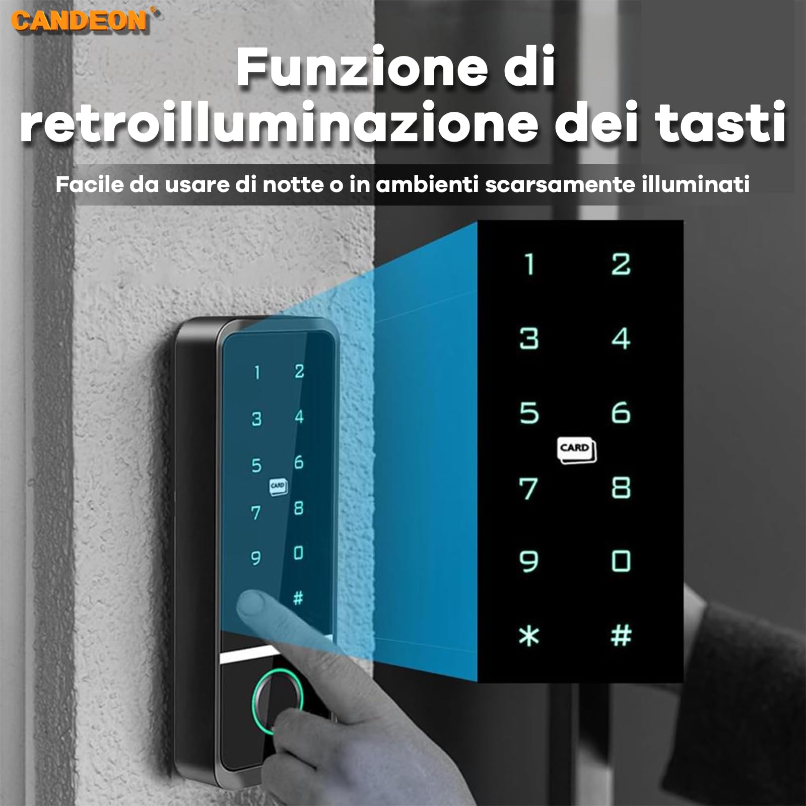 Smart Tastiera Controllo Accessi, WiFi Tuya RFID Apriporta Tastiera Di Controllo Accessi, Impermeabile Biometrico Delle Impronte Controller Accesso Apricancello, 125khz/13.56mhz, WG26/34