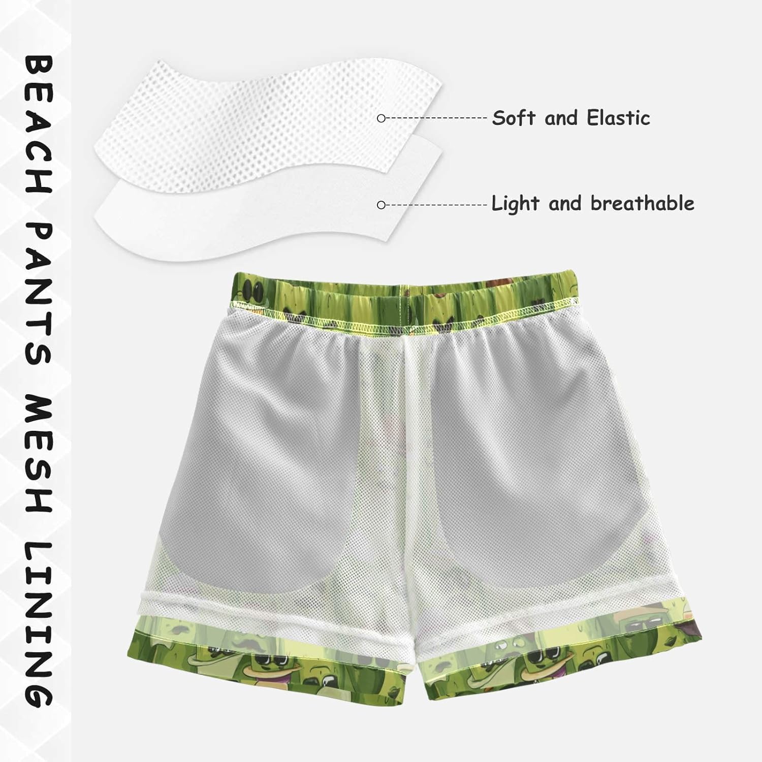Boccsty Green Pickle Boys Swim Trunks Baby Kids Summer Toddler Beach Board Shorts 2T - Image 4