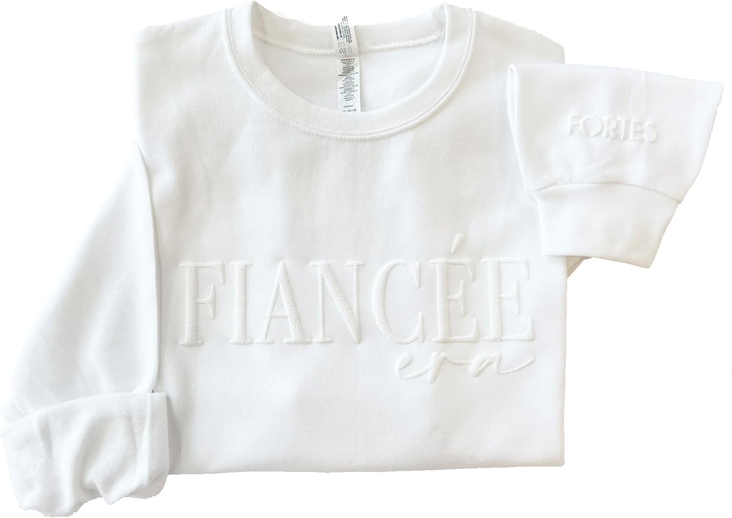 Engagement Gift - Fiance Sweatshirt - Newly Engaged - Fiancee Era - Custom Fiancee Shirt - Custom Engagement White