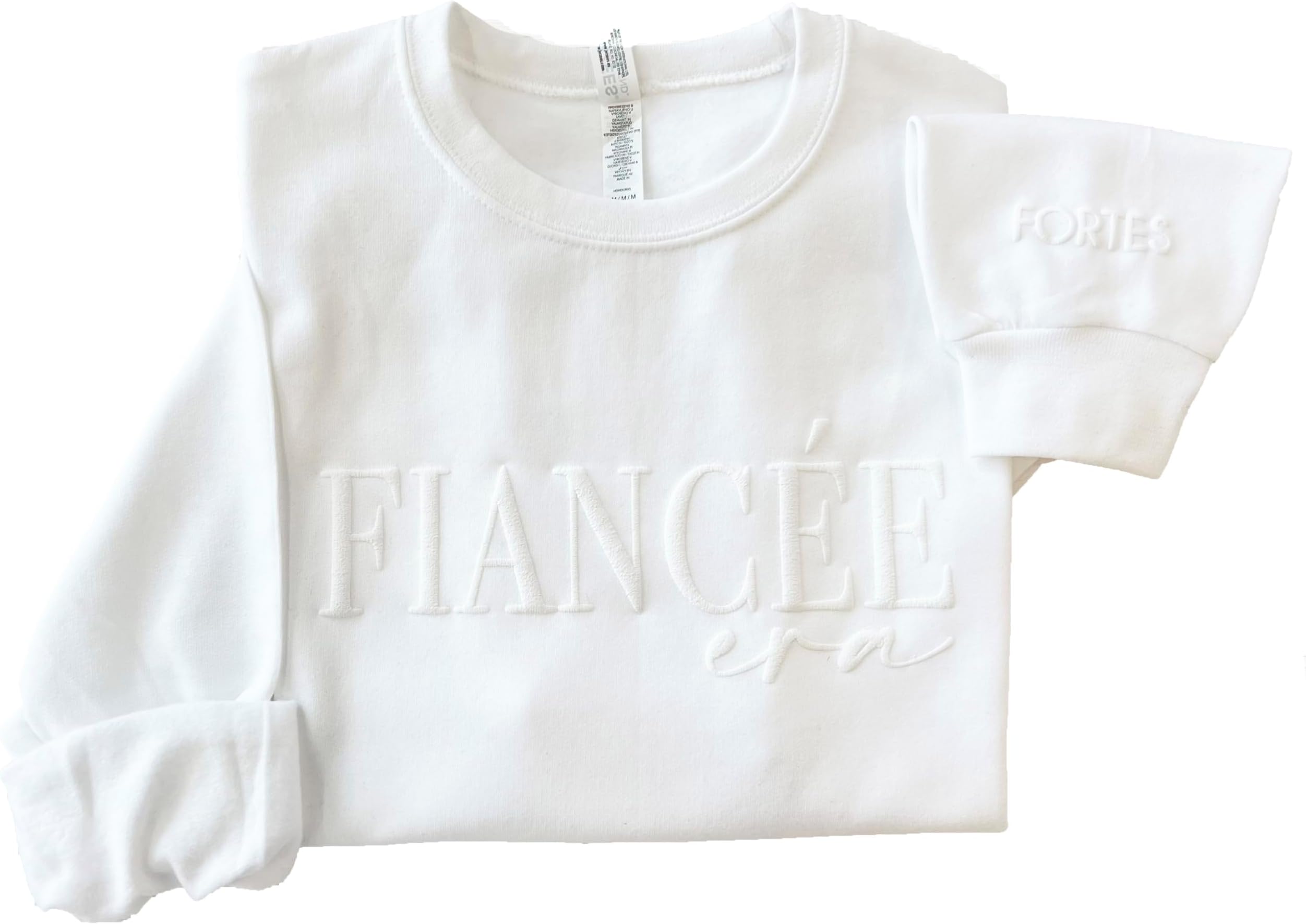 Engagement Gift - Fiance Sweatshirt - Newly Engaged - Fiancee Era - Custom Fiancee Shirt - Custom Engagement White