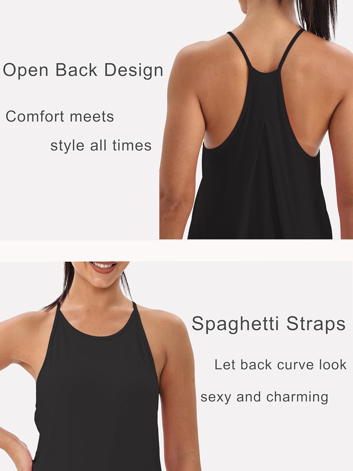 Mippo Womens Workout Tank Tops Racerback Tops Open Back Athleitc Yoga Tank Gym Tennis Shirt - Image 3