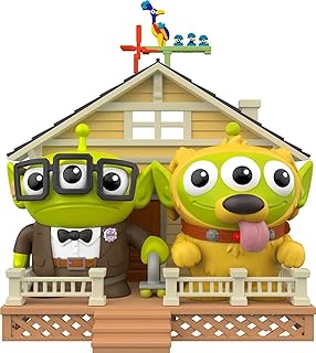 Toy Story 4 Pixar Alien Remix Carl Fredricksen & Dug 2 Figures & House, Disney Plus Pixar Toy Story & Dug Days Mashup Movie Character, Authentic Detail, Collectors Gift Ages 6 Years & Up, (GXH00)