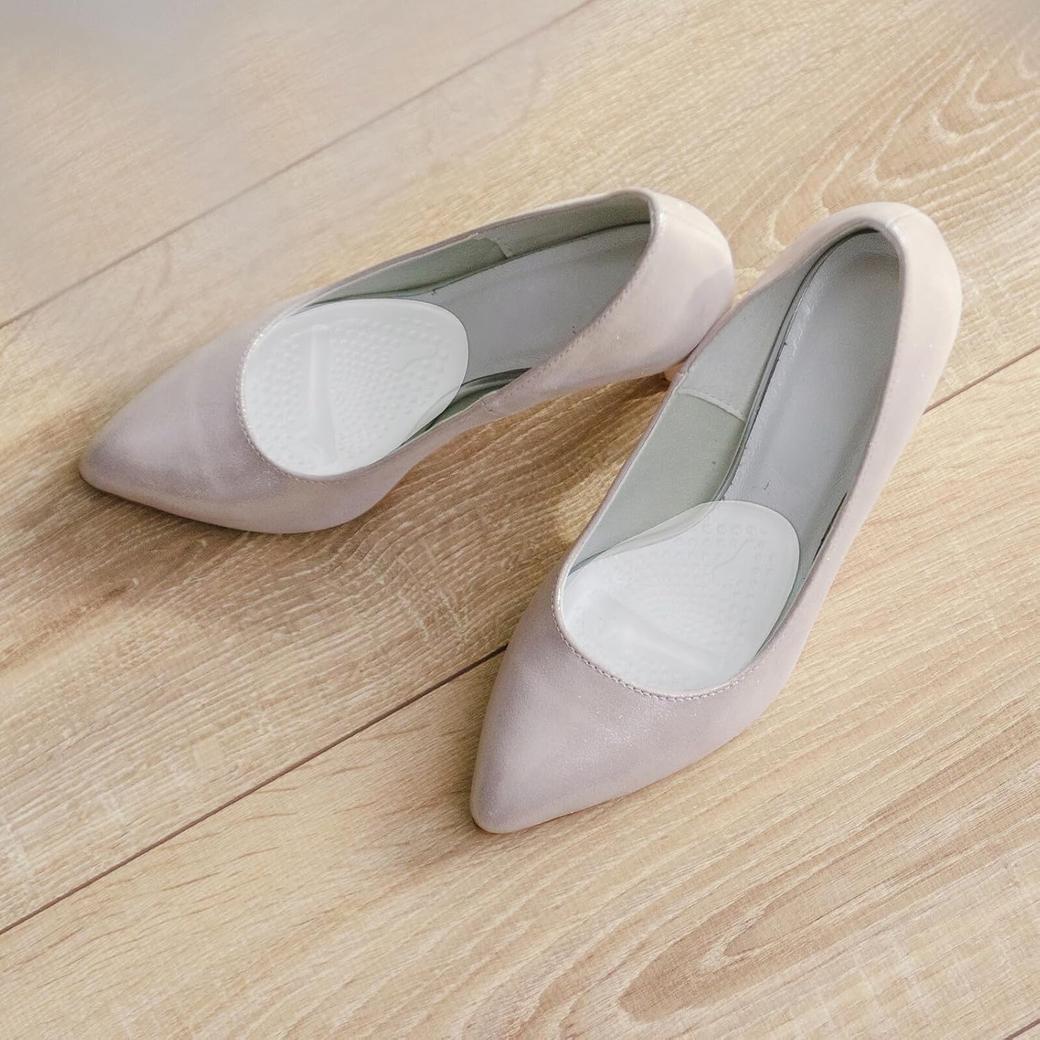 Forefoot Cushion Shoe Pads 10 Pairs Silicone Ball of Foot Inserts Anti-Slip Shock Absorption for High Heels Women Comfort