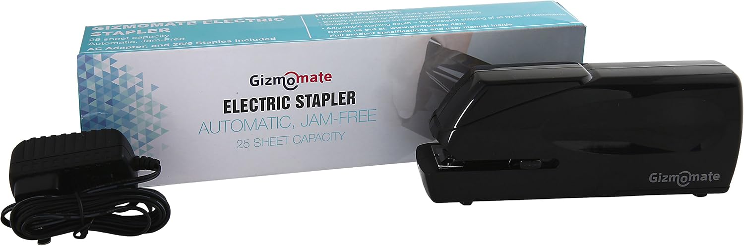 GM-X Automatic Electric Stapler, Heavy Duty Jam-Free 25 Sheet Full-Strip Capacity ✮ Free Staples & AC Cable with Extended Warranty ✮ Professional and Home Office Stapler