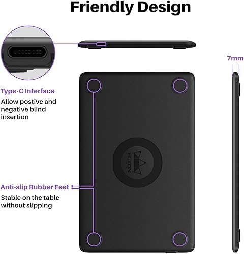 Miniatura 5 de HUION H420X OSU Tablet Dibujo gráfico con 8192 niveles de presión sin batería, tableta digital de 4.17 x 2.6 pulgadas, compatible con