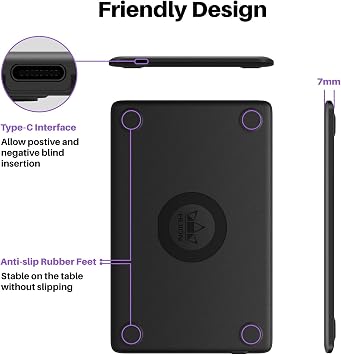HUION Drawing Tablet H420X Graphics Tablet with 8192 Level Pen Pressure | Battery-Free Stylus, 4.17x2.6 IN Digital Art Tablet for OSU Game, Design, Drawing, Teaching, Work with PC, Mac, Linux, Mobile