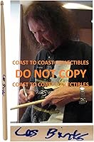 Vista 2 de Les Binks Judas Priest drummer signed Drumstick COA exact proof Rare autograph star.