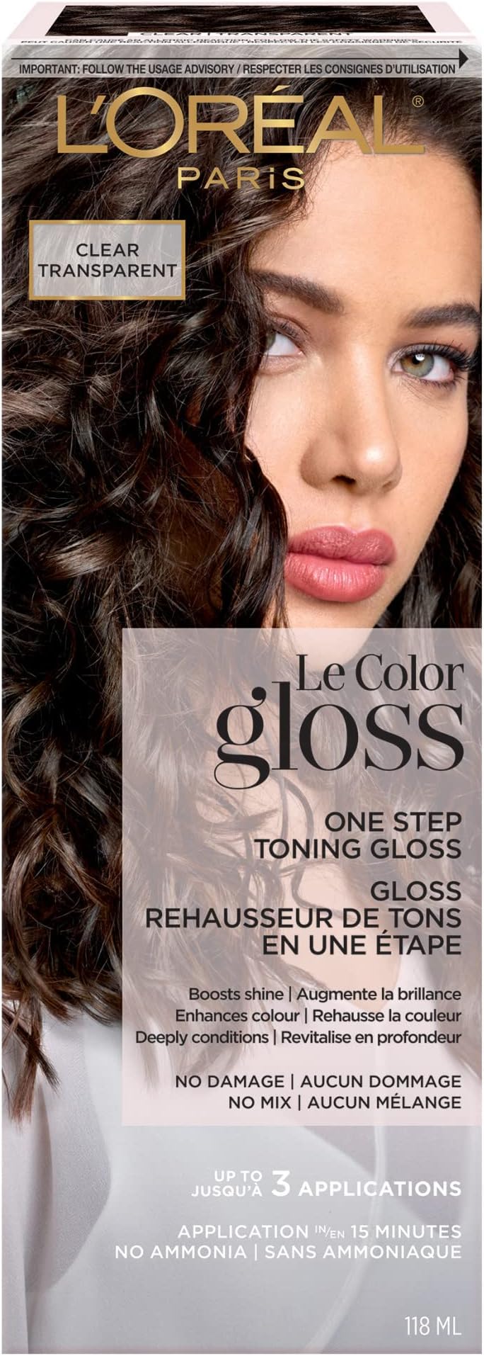 L’Oreal Paris Le Color One Step Toning Hair Gloss, Clear, 4 Ounce