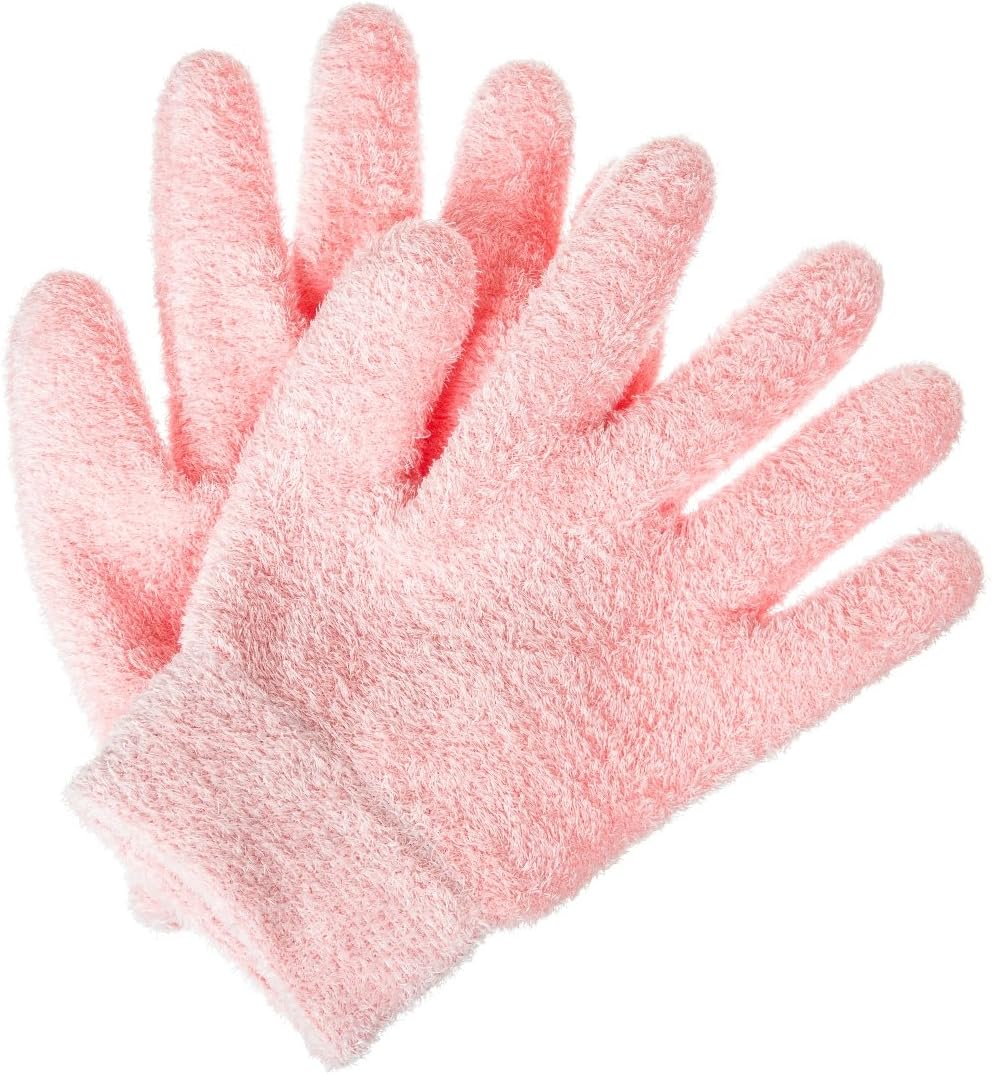 Moisturizing Gloves - Luxurious Soft Microfiber with Thermoplastic Gel Lining Infused with Botanical Oils - One Pair
