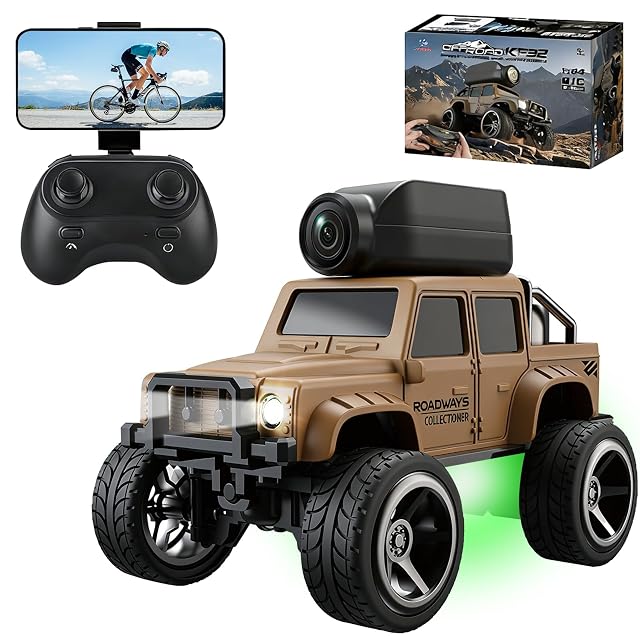Coche Teledirigido con HD Cámara,2,4 GHz RC Truck, Control de Aplicación
