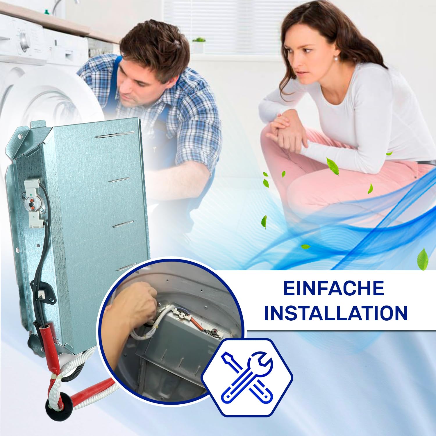 Heizelement Trockner 1600+700W 230V mit 2976680200 für Beko für Blomberg