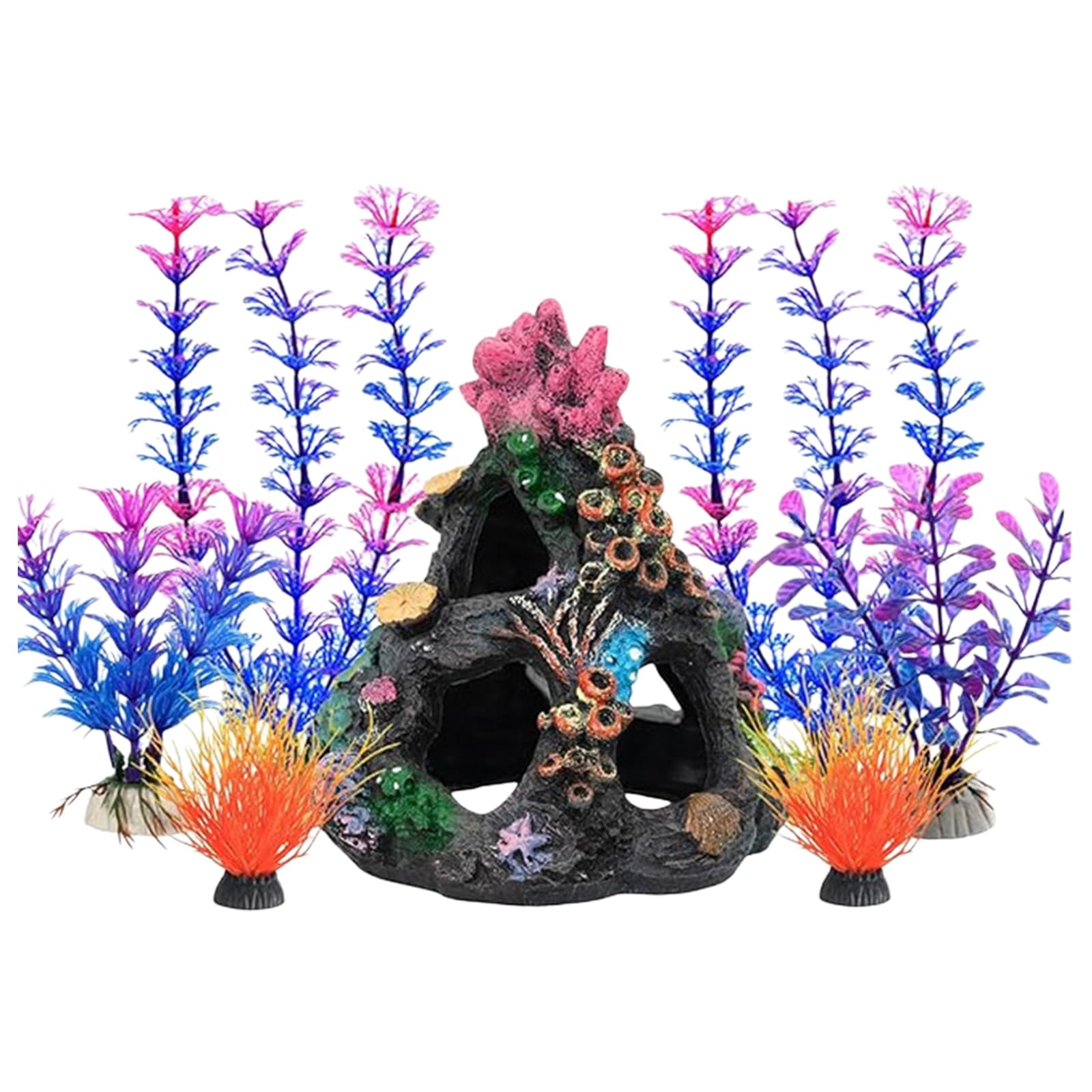 ZWWAAZHF Realistic Underwater Resin Corals Set Safe FishTanks Landscape Accessories Customizable Aquascaping Design for Aquariums Fishtanks Ornament