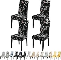 Vista 106 de JQinHome 6 fundas protectoras para sillas de comedor, de alta elasticidad, extraíbles y lavables, para el hogar, fiesta, hotel, ceremonia de boda