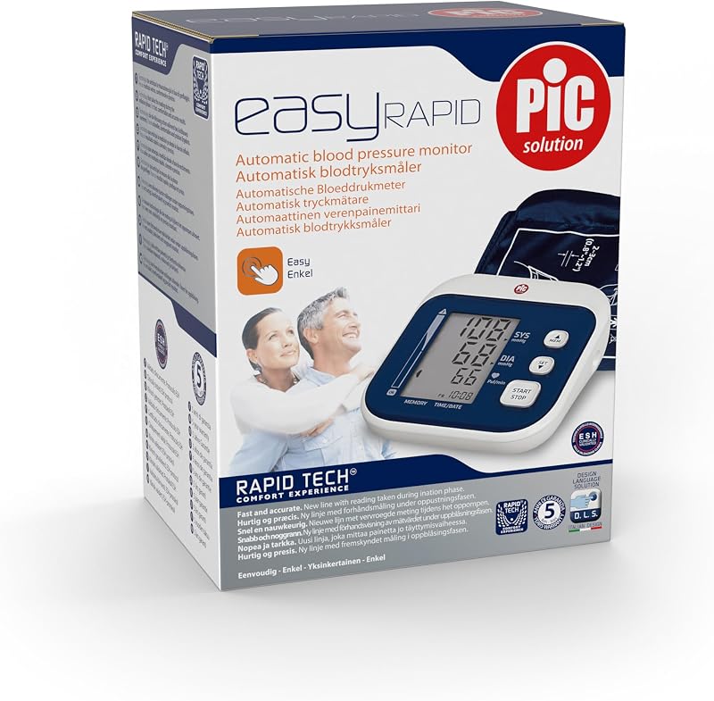 Pic Solution EasyRAPID Automata Vérnyomásmérő - Felnőtteknek, Olasz Minőség, Gyors és Pontos Mérés, Elemekkel
